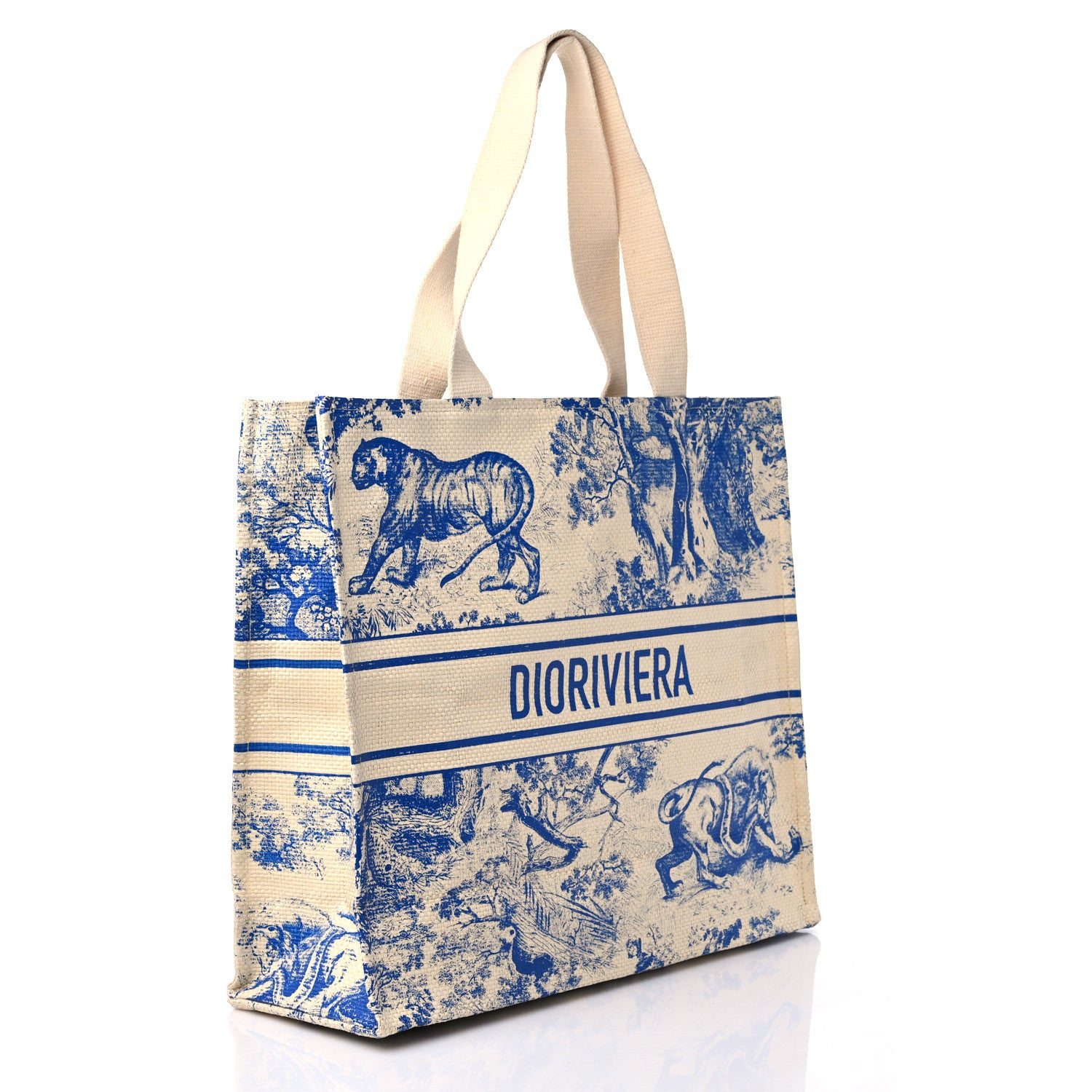 Christian Dior Straw Dioriviera Tote Beige 3 of 7