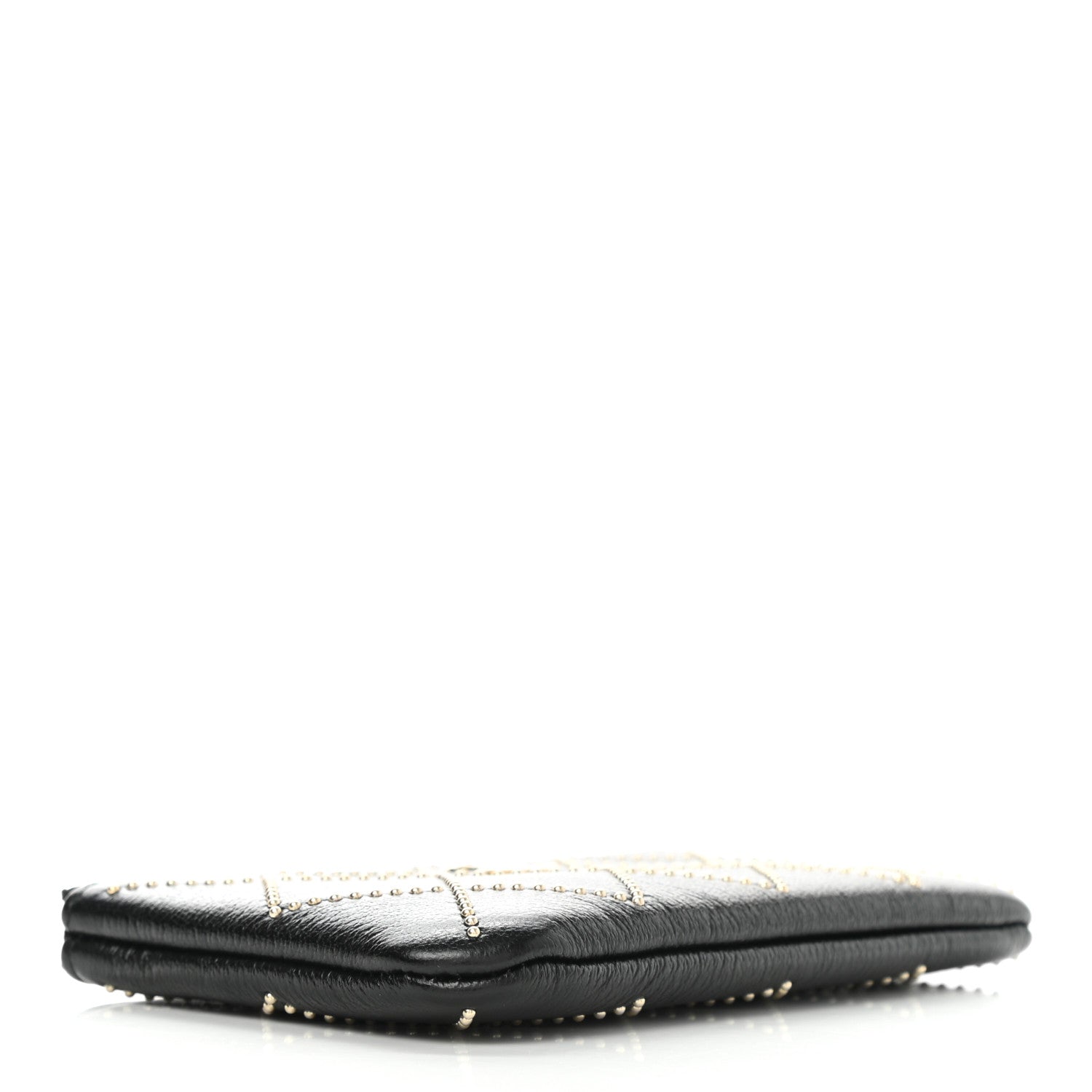 Chanel Shiny Lambskin Studded Rock The Diamond CC Small Cosmetic Case Black 4 of 8