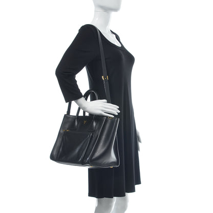 Prada Soft Calfskin Tote Black 2 of 7