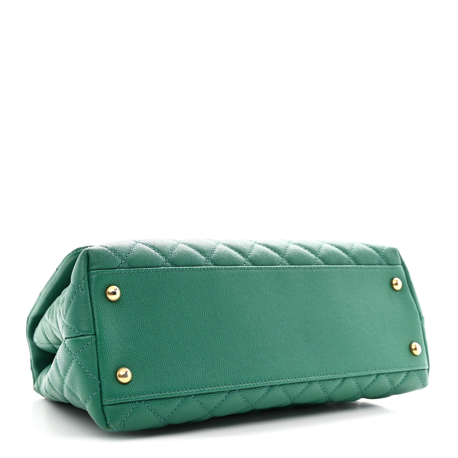 Chanel Caviar Quilted Small Coco Handle Flap Green 4 of 11