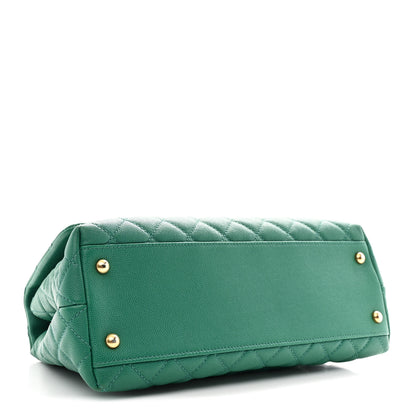Chanel Caviar Quilted Small Coco Handle Flap Green 4 of 11