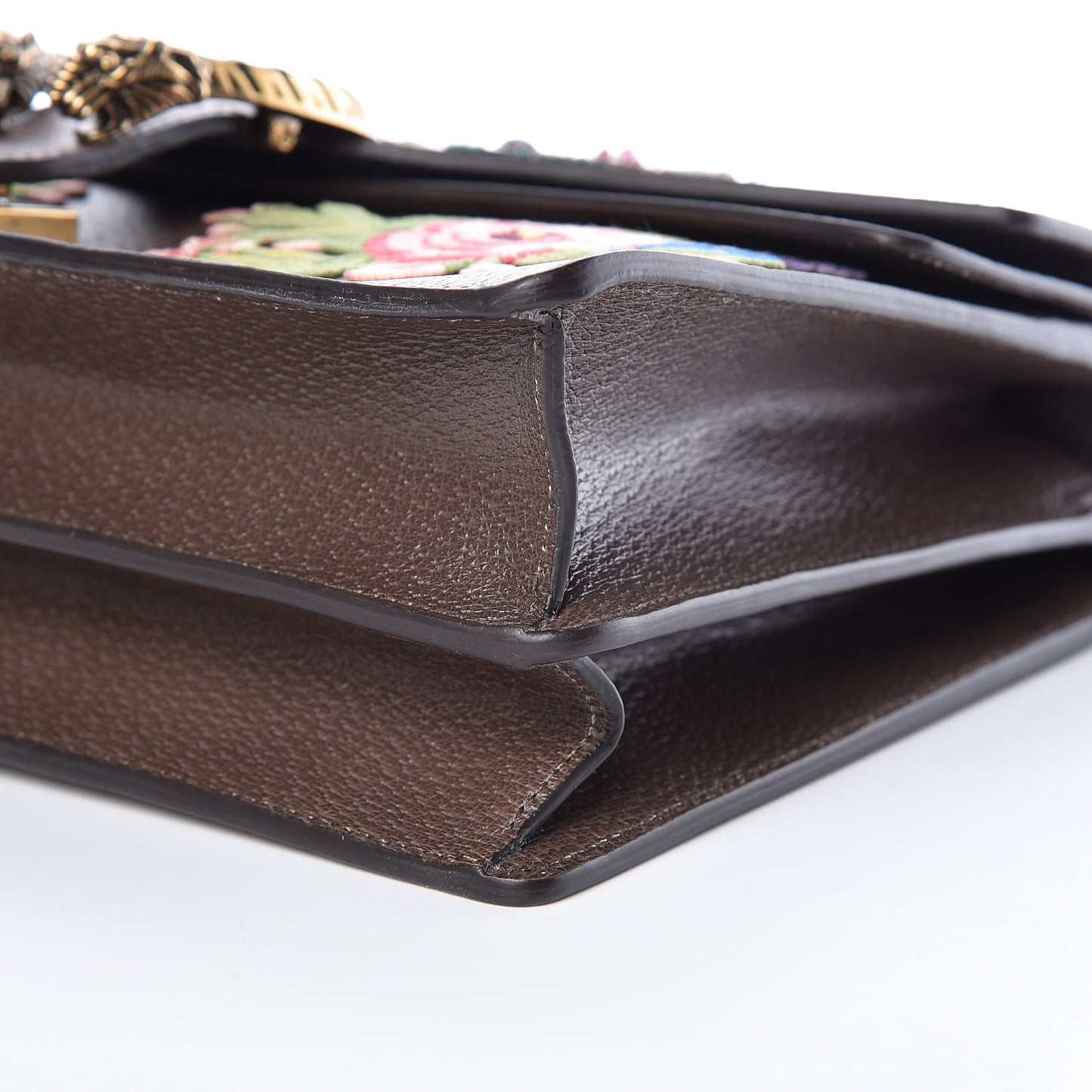 Calfskin Web Owl Embroidered Medium Dionysus Shoulder Bag New Acero Multicolor