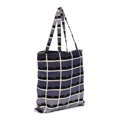 Chanel Jersey Fabric Quilted Foldable Tote With Chain Black Multicolor 4 of 25