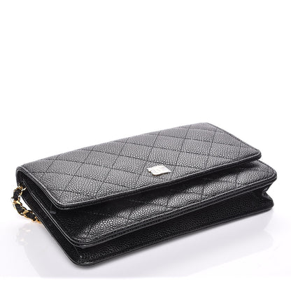 Chanel Caviar Quilted Wallet On Chain WOC Black 4 of 9