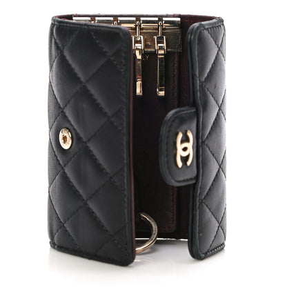 Chanel Lambskin Quilted 4 Key Holder Black 5 of 12