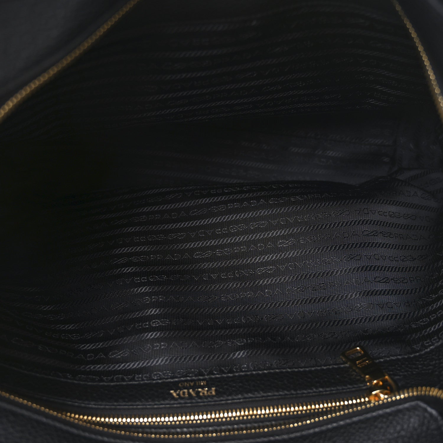 Prada Vitello Daino Pocket Shopping Tote Black 5 of 9