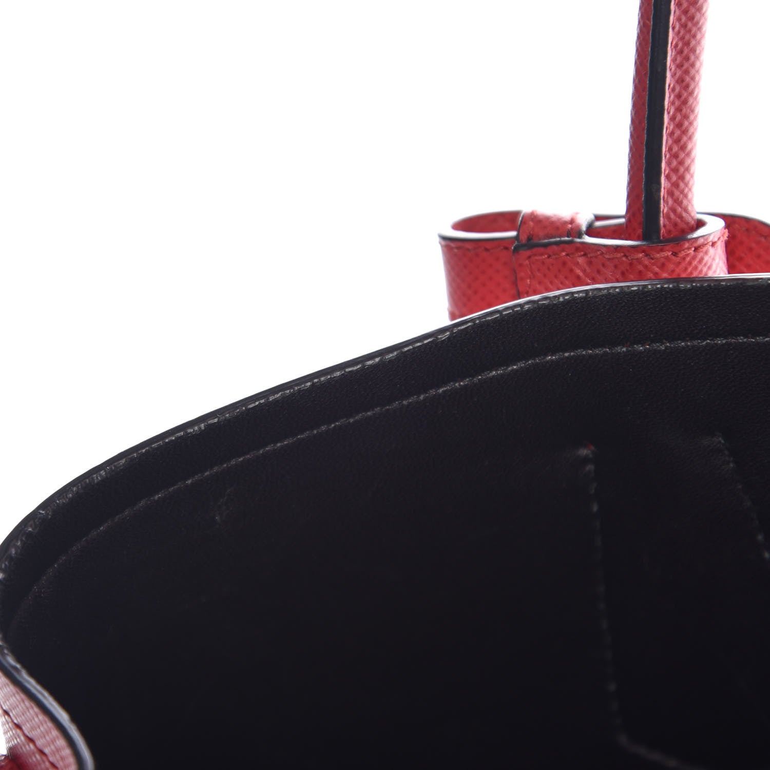 Prada Saffiano Cuir Medium Double Bag Fuoco Black 13 of 16