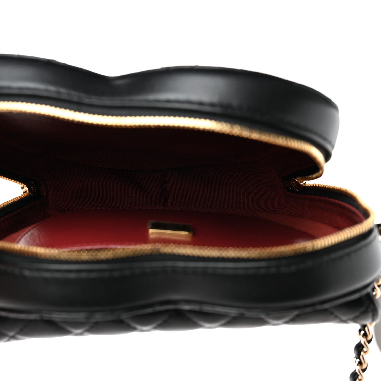 Chanel Lambskin Quilted CC In Love Heart Bag Black 5 of 10