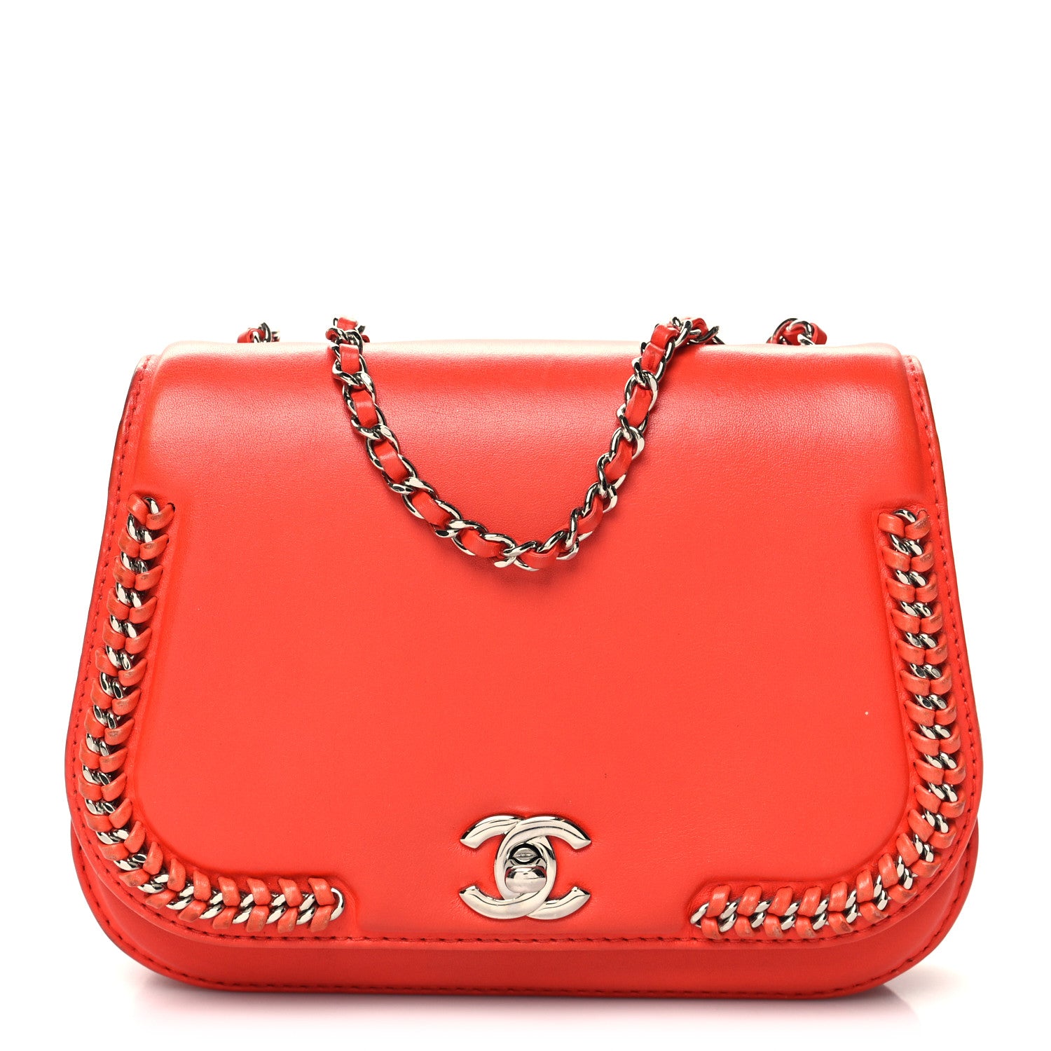 Chanel Calfskin Braided Small Chic Flap Red 1 of 16