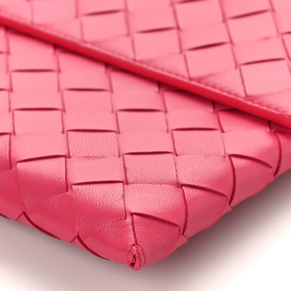 Bottega Veneta Nappa Intrecciato Flap Pouch Cranberry 7 of 7