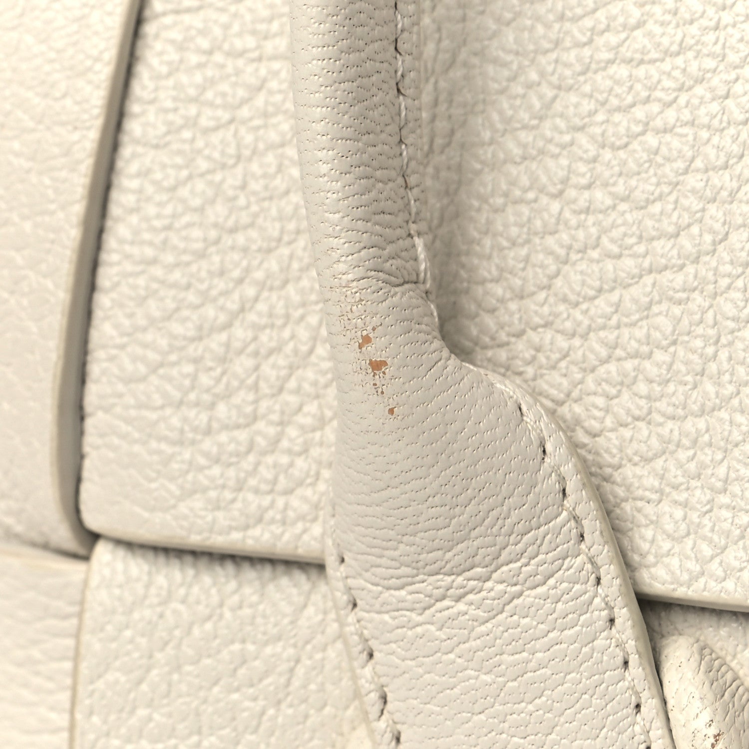 Bottega Veneta Grained Calfskin Maxi Intrecciato Mini Arco Bianco 7 of 8