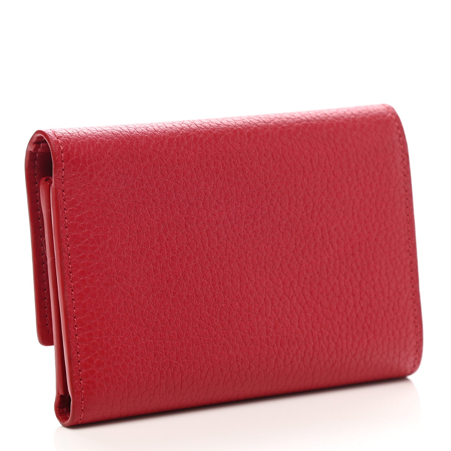 Taurillon Capucines Compact Wallet Rubis