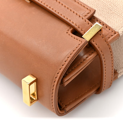 Saint Laurent Canvas Calfskin Mini Manhattan Shoulder Bag  Natural Beige Brick 12 of 13
