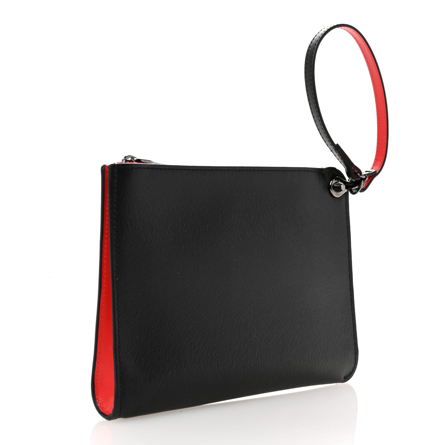 Christian Louboutin Textured Calfskin Loubi54 Pouch Black 3 of 10