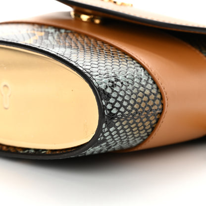 Chloe Calfskin Python Embossed Small Aby Lock Faded Blue 10 of 13