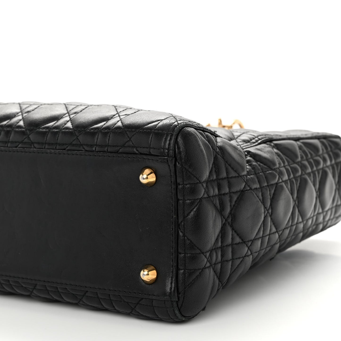 Lambskin Cannage Large Lady Dior Black