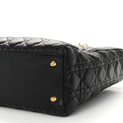 Christian Dior Lambskin Cannage Large Lady Dior Black 11 of 13