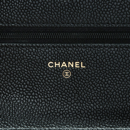 Chanel Caviar Quilted Boy Wallet On Chain WOC Black 6 of 8