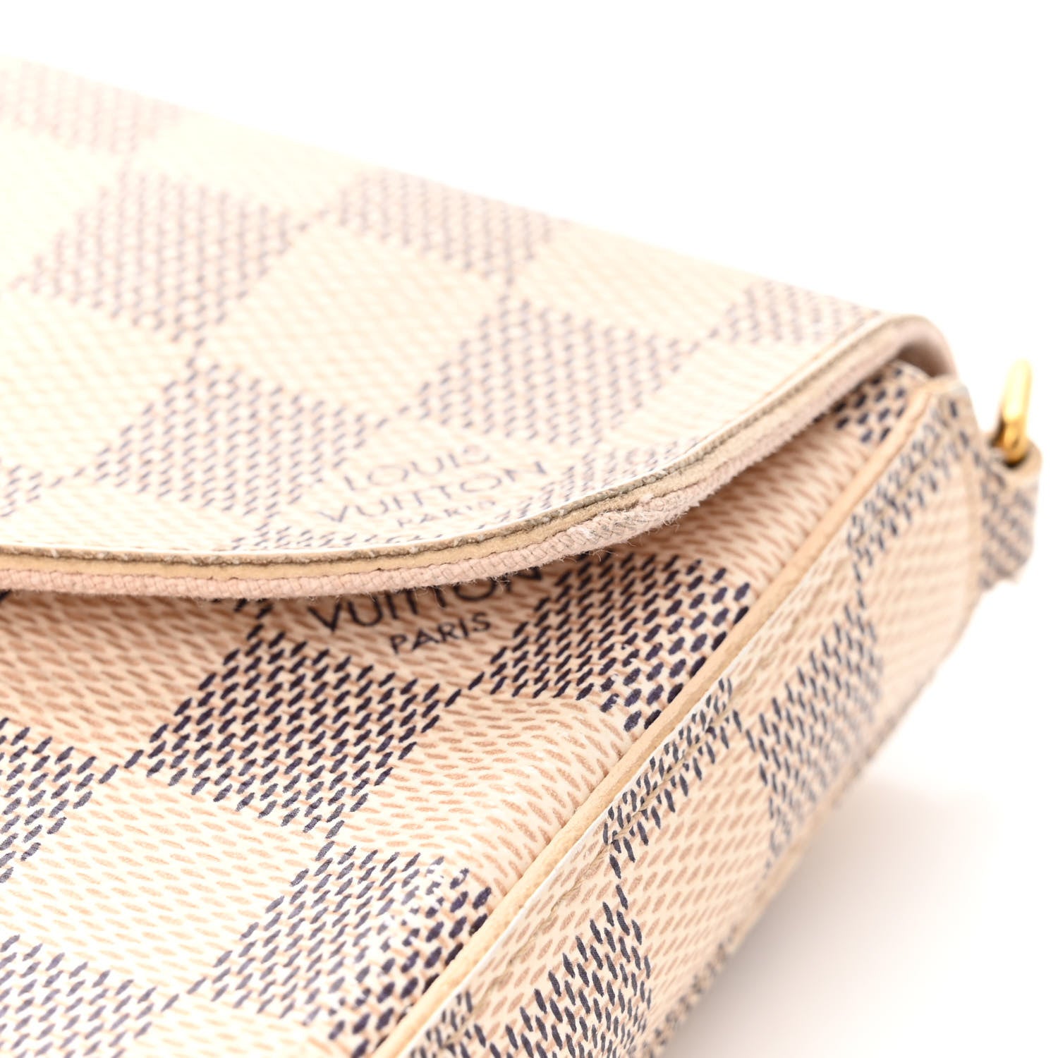 Louis Vuitton Damier Azur Pochette Felicie Chain Wallet Rose Ballerine 13 of 16