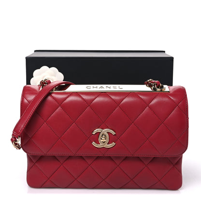 Chanel Lambskin Quilted Medium Trendy CC Flap Dark Pink 10 of 10