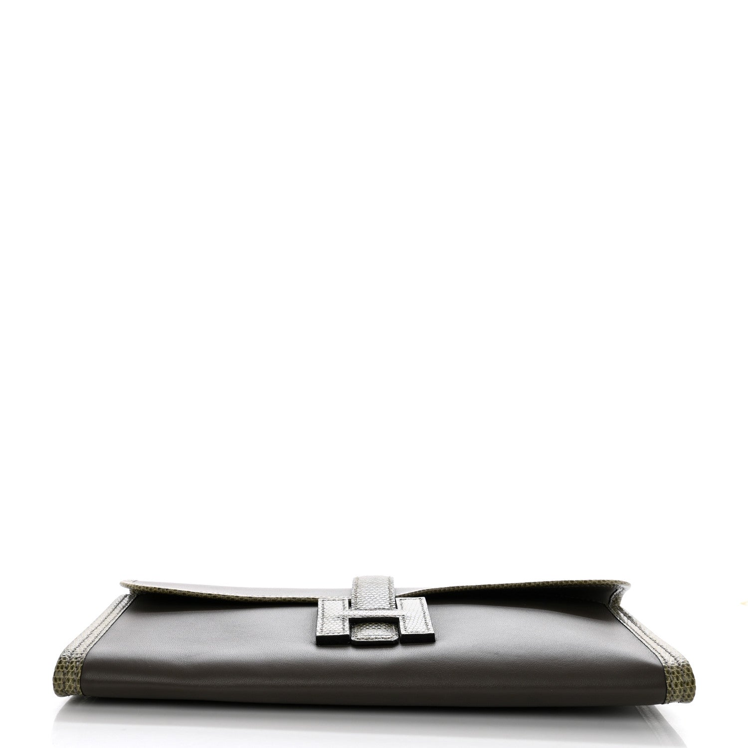 Hermes Swift Lizard Jige Elan Touch 29 Clutch Etain Ombre 8 of 8