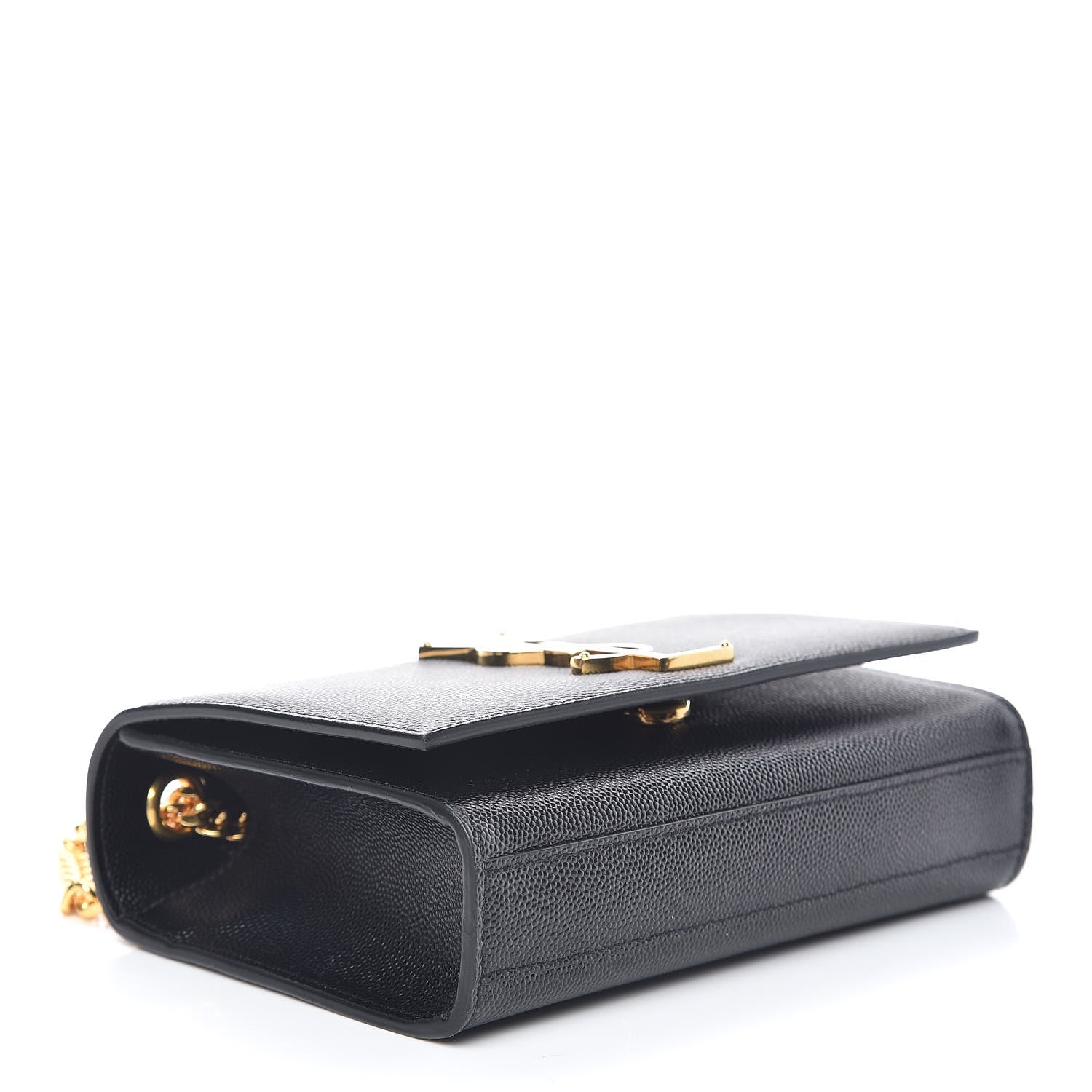 Saint Laurent Grain De Poudre Small Monogram Kate Satchel Black 4 of 9
