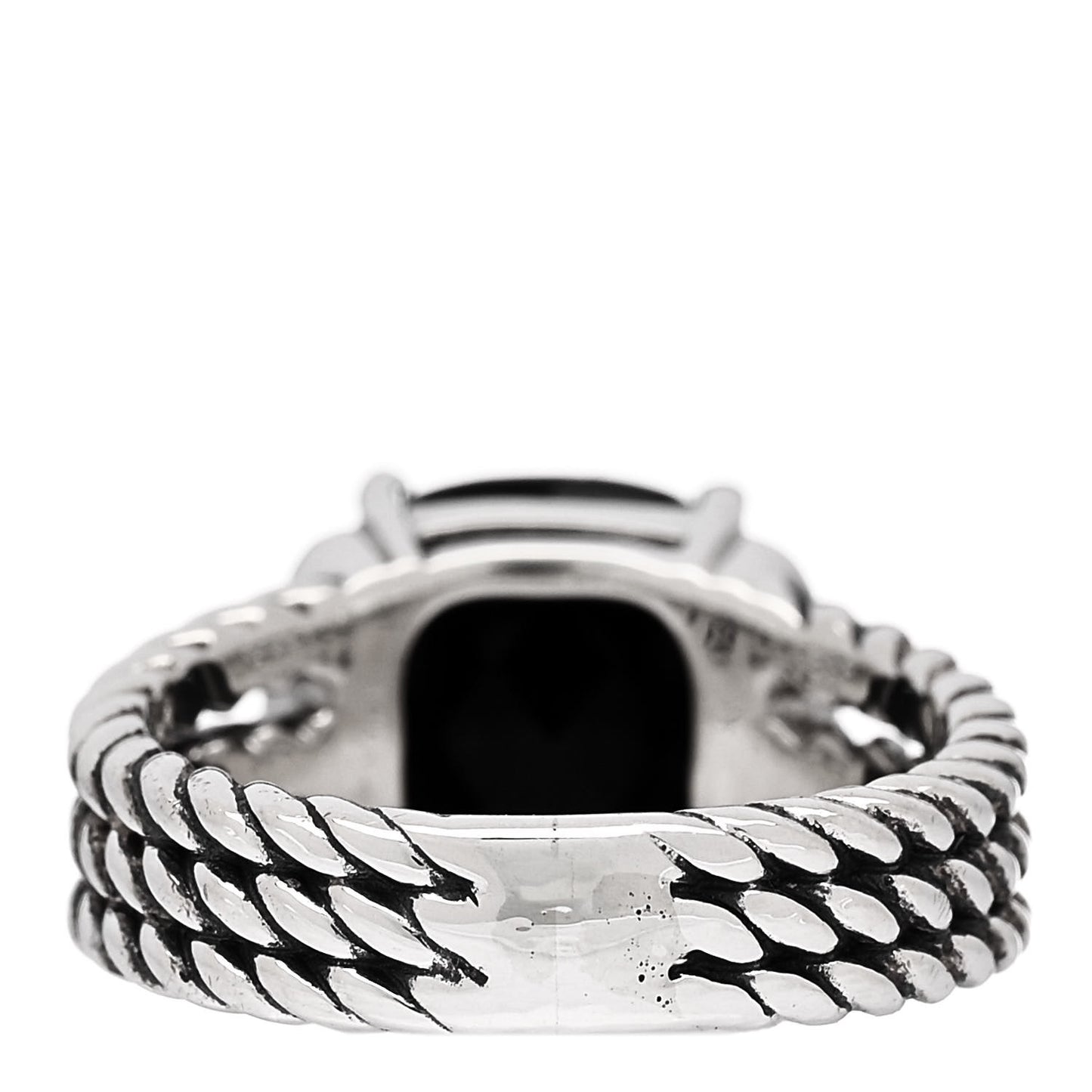 Sterling Silver Diamond Black Onyx 10mm Petite Wheaton Ring 48 4.5