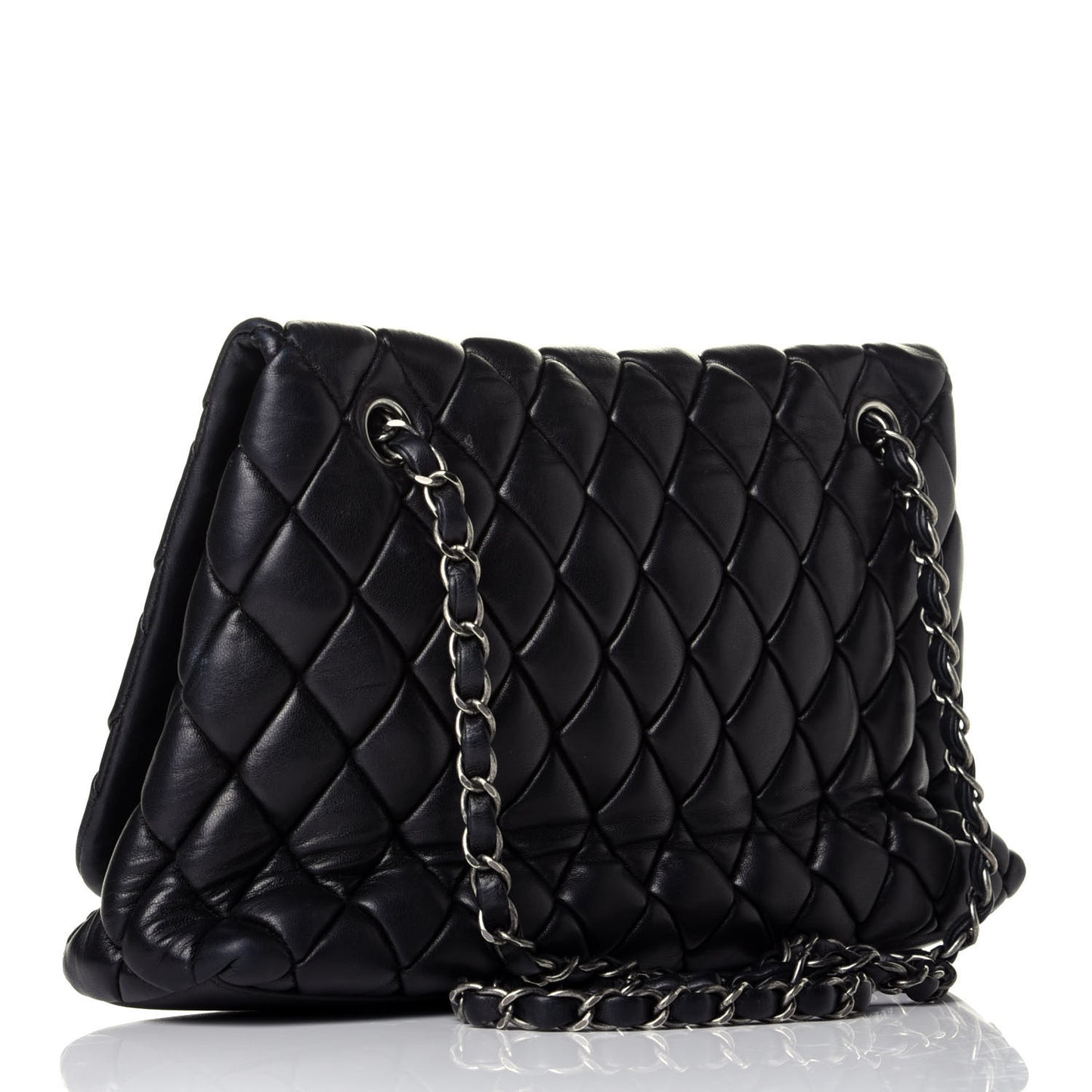 Lambskin Large New Bubble Flap Black