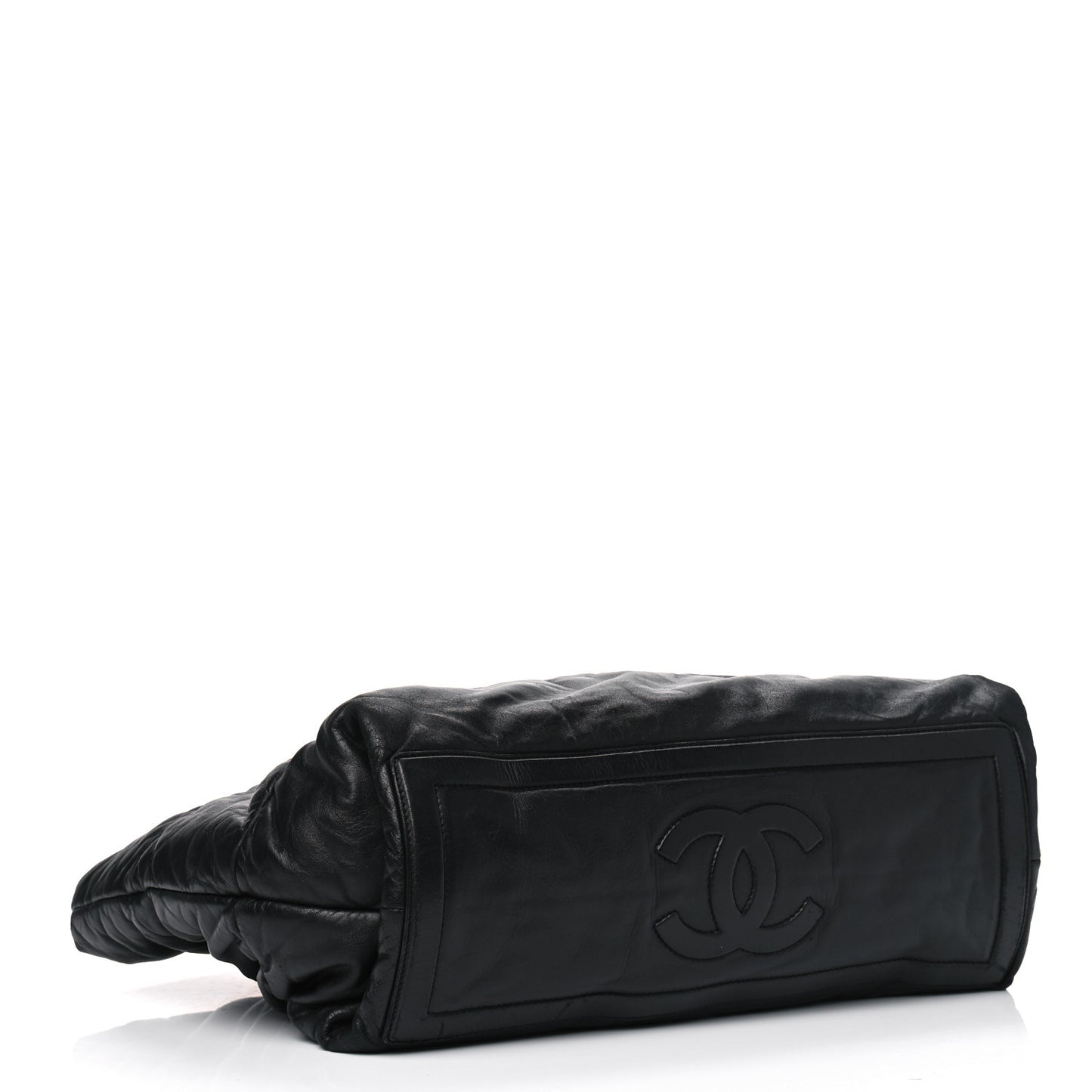 Lambskin Quilted Medium Coco Cocoon Reversible Tote Black