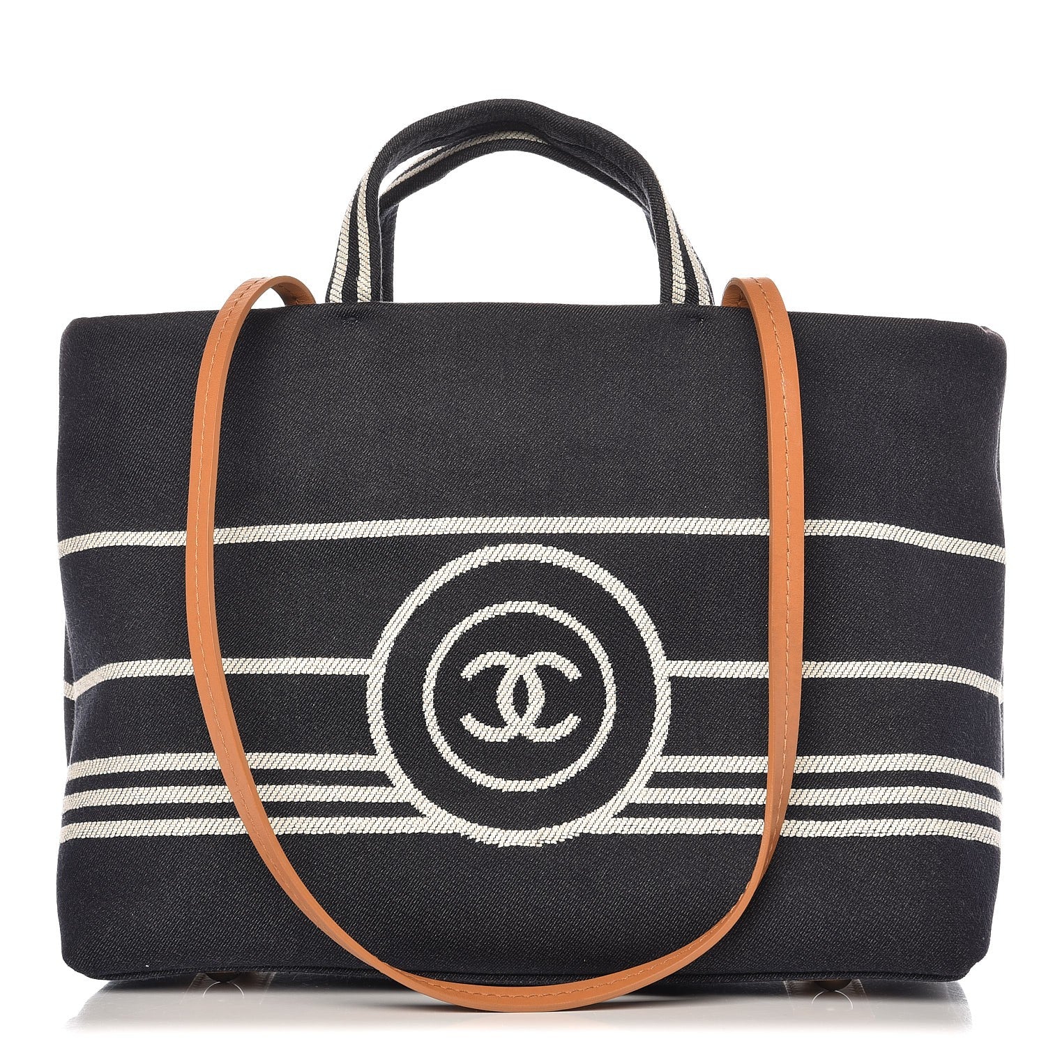 Chanel Denim Large Shopping Tote Black 1 of 16