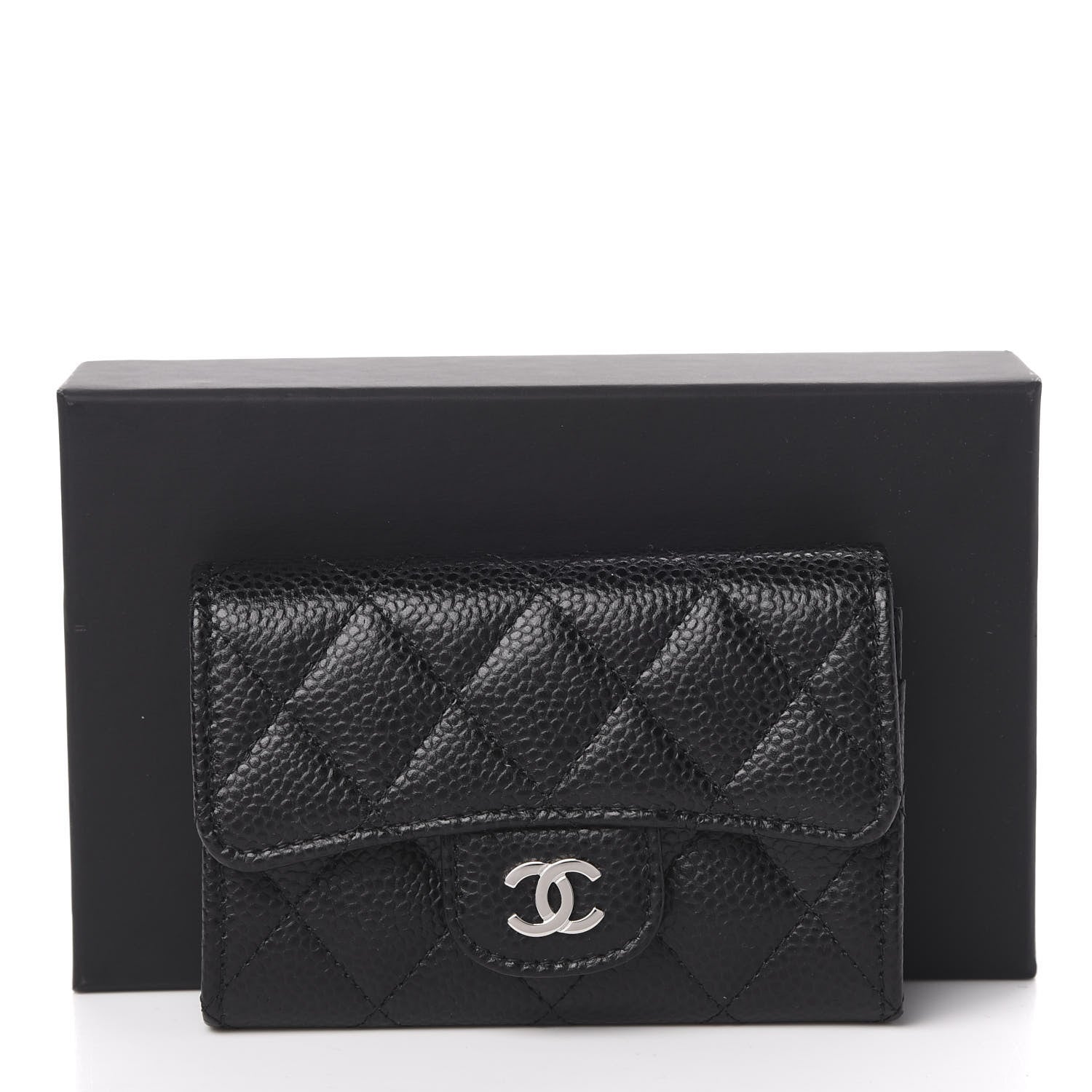 Chanel Caviar Quilted Flap Card Holder Black 9 of 9