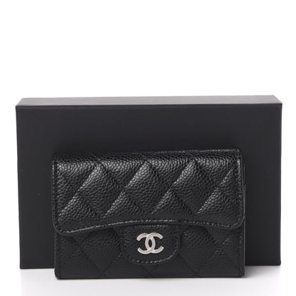 Chanel Caviar Quilted Flap Card Holder Black 9 of 9