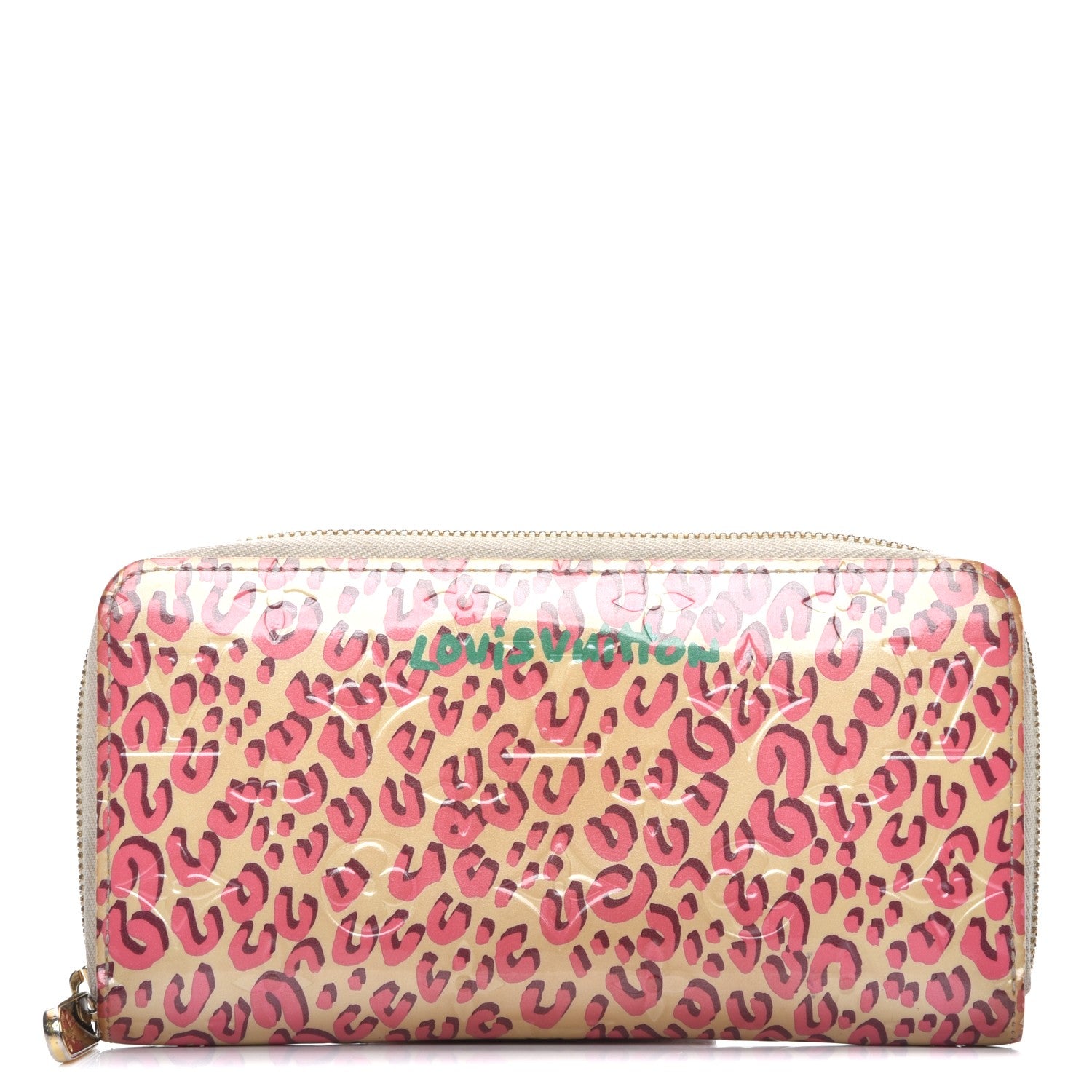 Louis Vuitton Vernis Leopard Zippy Wallet Blanc Corail 1 of 7