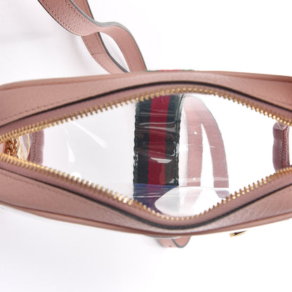Gucci Vinyl Web Mini Ophidia Transparent Shoulder Bag Perfect Pink 5 of 11