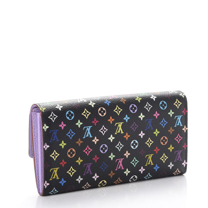Louis Vuitton Monogram Multicolor Sarah Wallet Black Violet 3 of 8