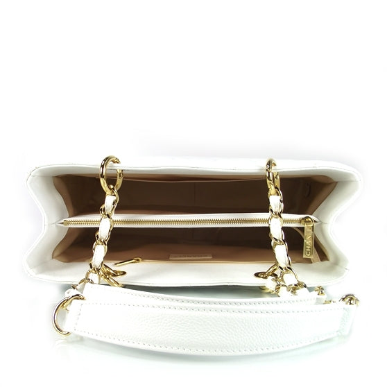 Caviar Grand Shopping Tote GST White