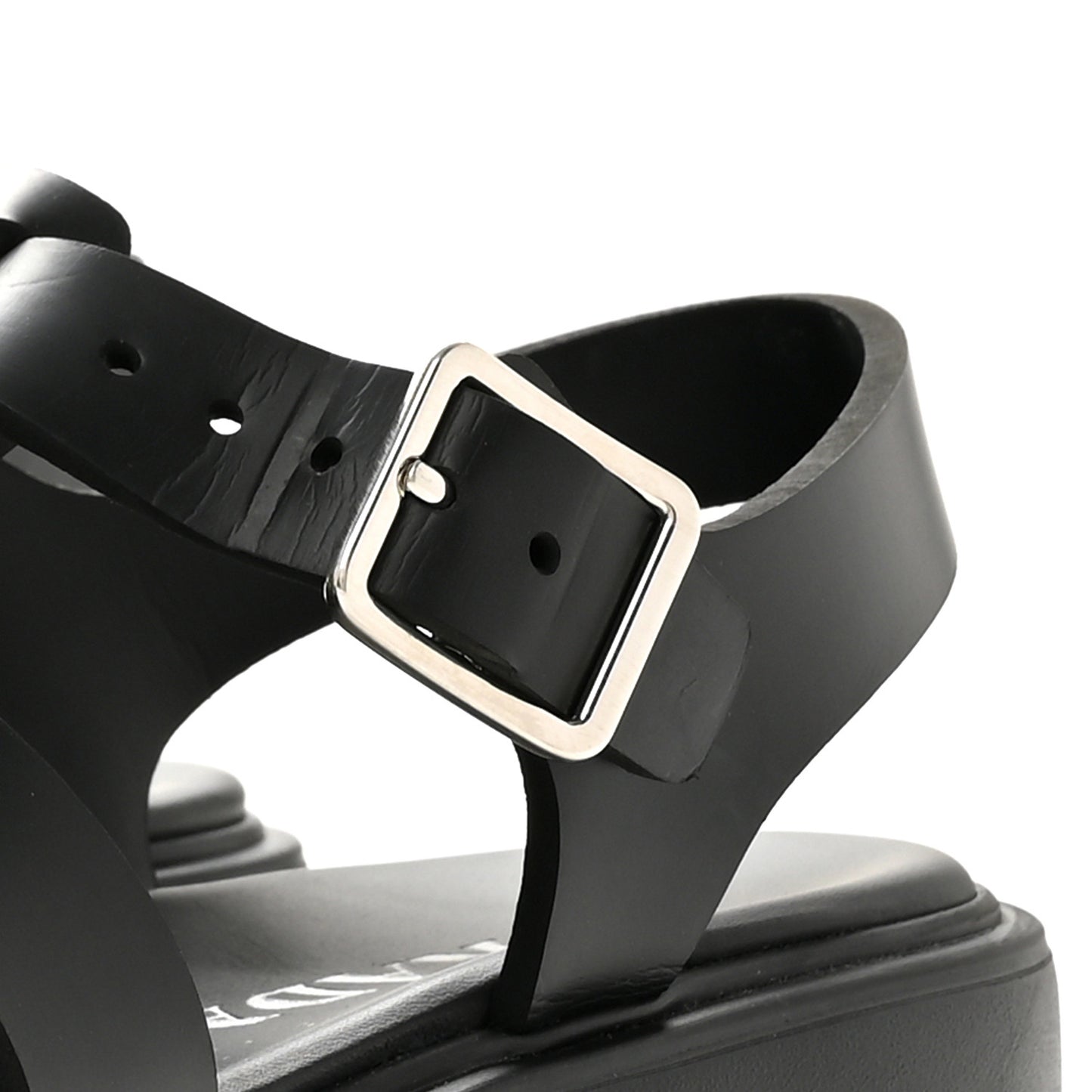Foam Rubber Triangle Logo Monolith 55mm Cage Sandals 38 Black
