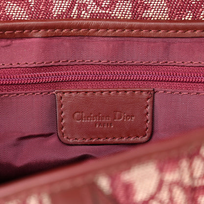 Christian Dior Monogram Saddle Bag Burgundy 6 of 14