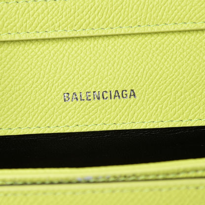 Balenciaga Grained Calfskin Logo Print Ville Day Bag XS Acid Green 6 of 12