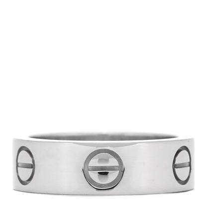 Cartier 18K White Gold 5.5mm LOVE Ring 50 5.25 1 of 4