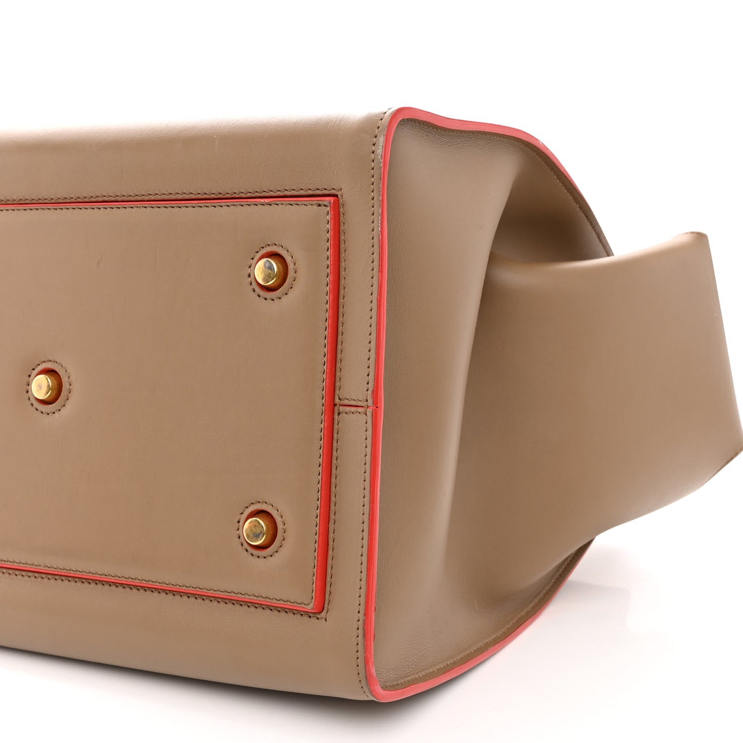 Natural Calfskin Medium Tie Knot Tote Beige