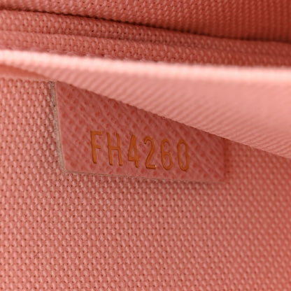 Louis Vuitton Damier Azur Pochette Felicie Chain Wallet Rose Ballerine 8 of 12