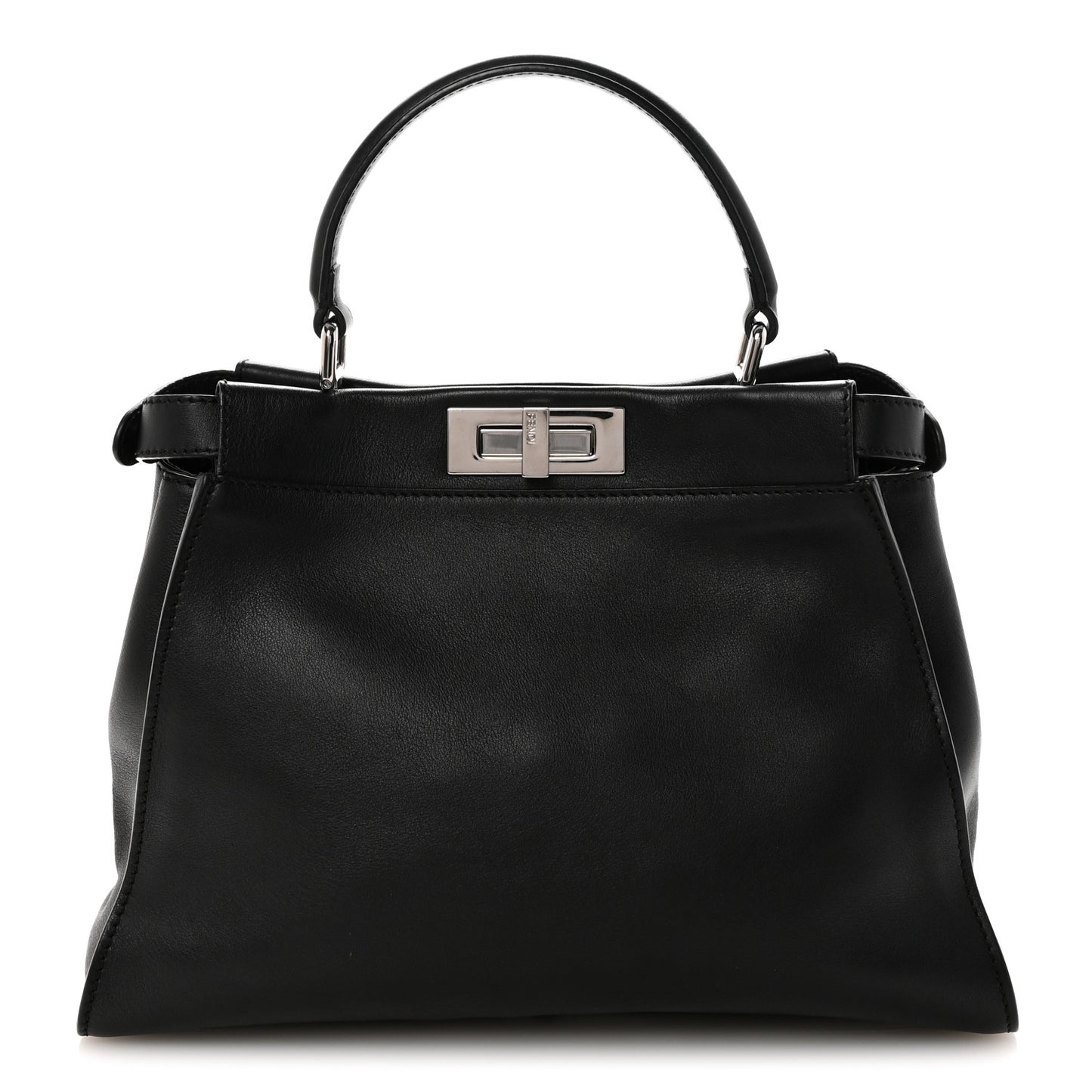 Vitello Seta Snakeskin Crocodile Monster Eyes Medium Peekaboo Iconic Satchel Black Girasole