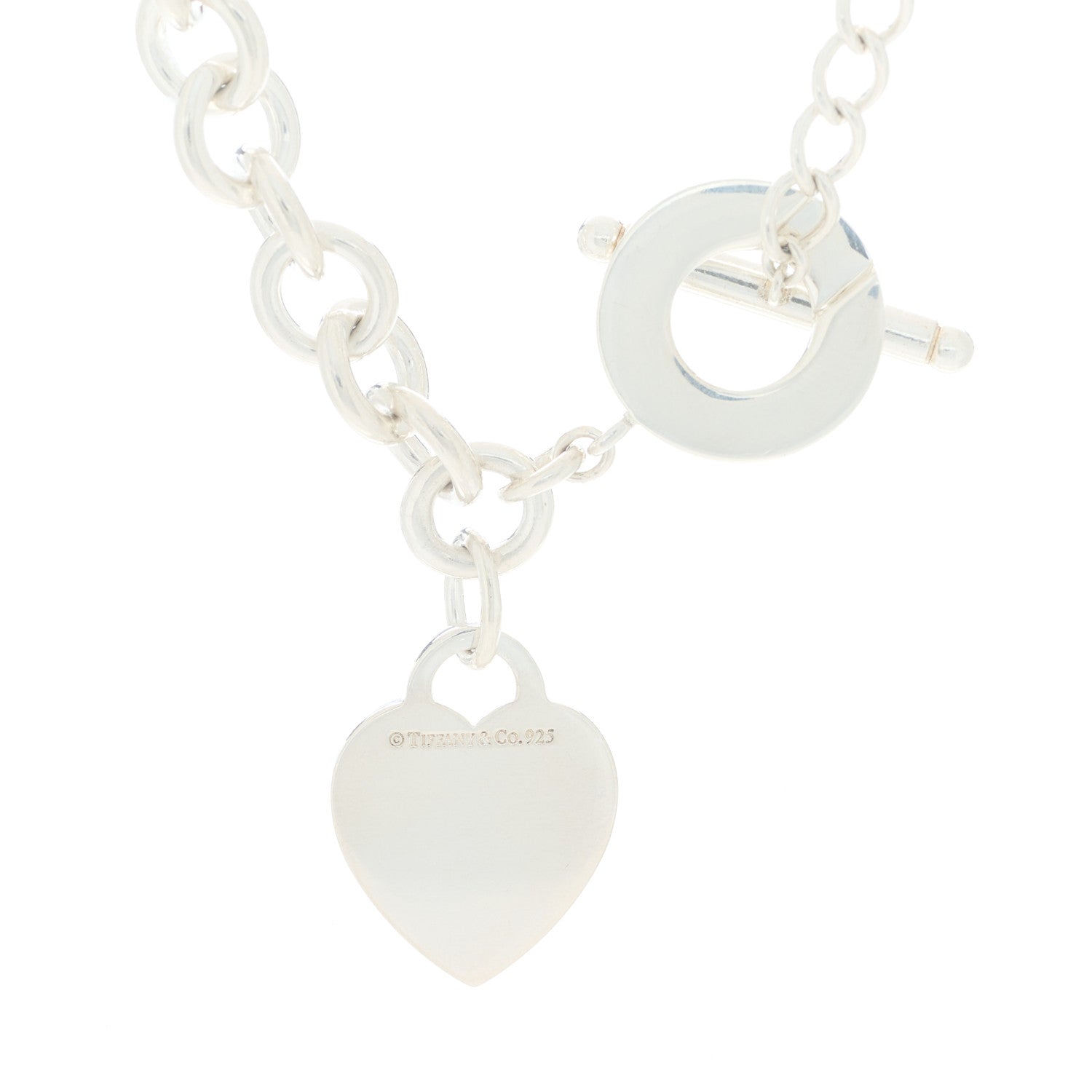 Tiffany Sterling Silver Heart Tag Toggle Necklace 5 of 5