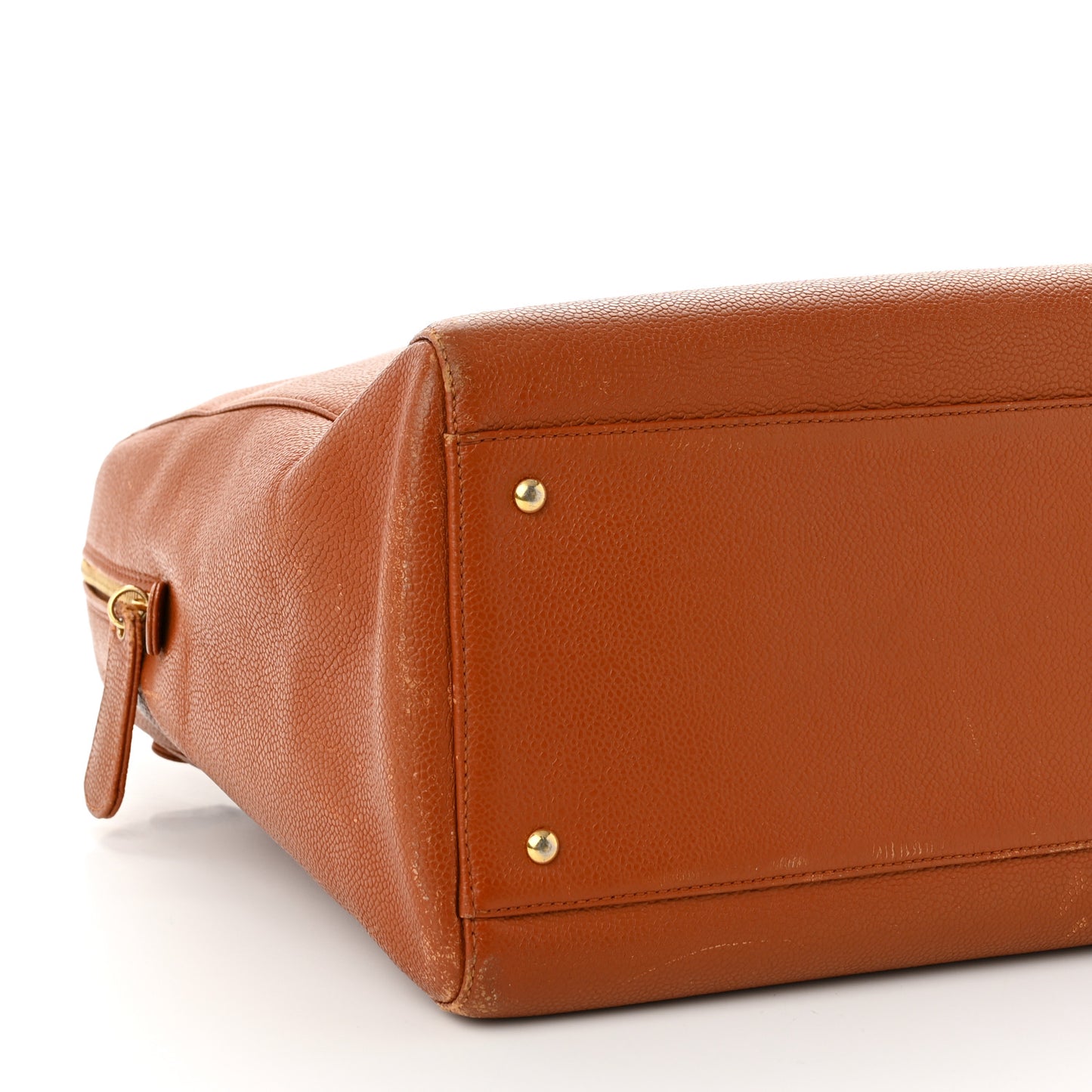 Caviar Large CC Shoulder Bag Light Brown