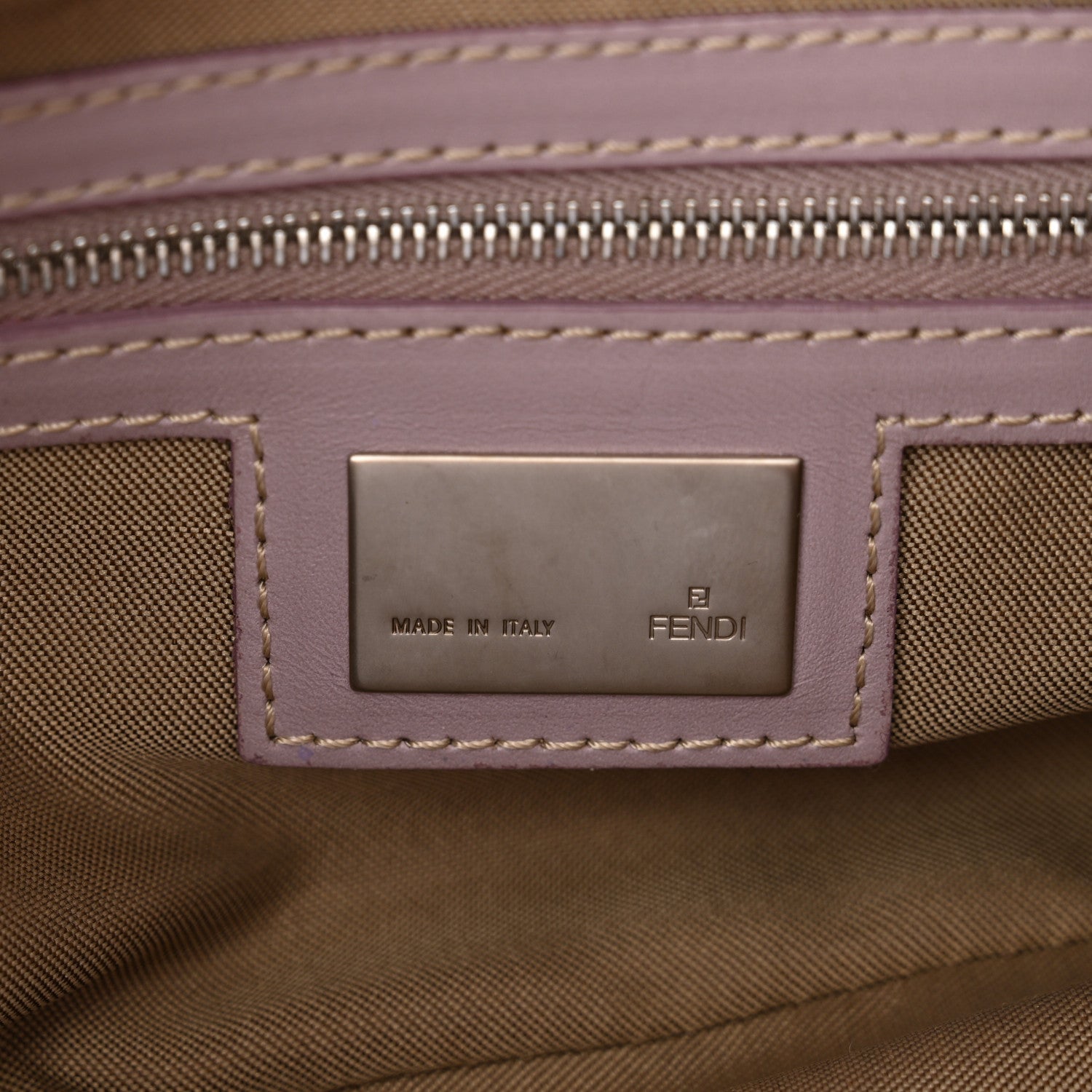Fendi Zucchino Cuoio Baguette Lilla 7 of 12