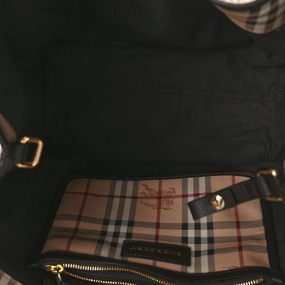 Burberry Haymarket Check Small Canterbury Tote Chocolate 6 of 12