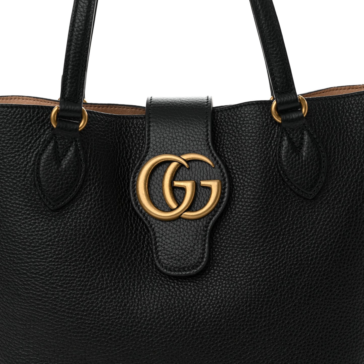 Grained Calfskin Small Dahlia Tote Black