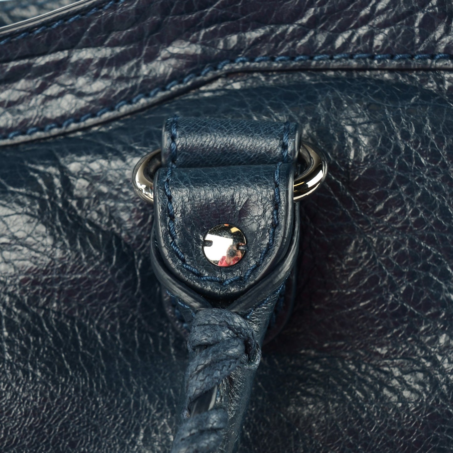 Agneau Giant 12 Silver Hardware City Bleu Obscur