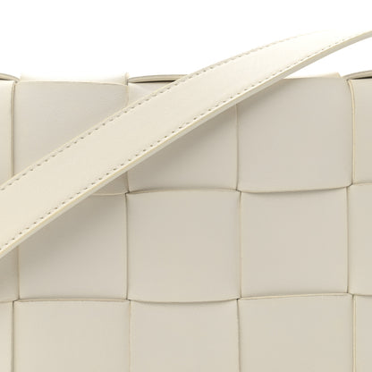 Bottega Veneta Lambskin Maxi Intrecciato Cassette Crossbody Bag White 8 of 11